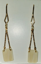 Load image into Gallery viewer, Long Golden Mammoth Ivory Earrings
