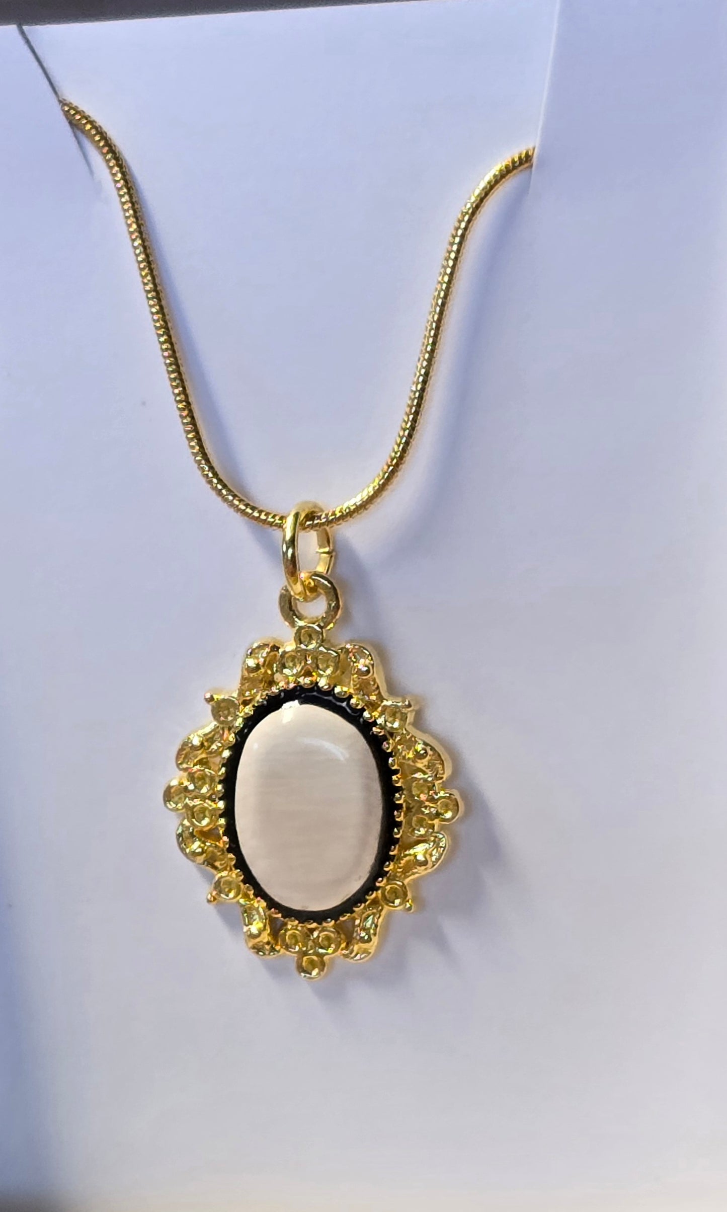 Stunning Gold Fossil Mammoth Ivory Necklace