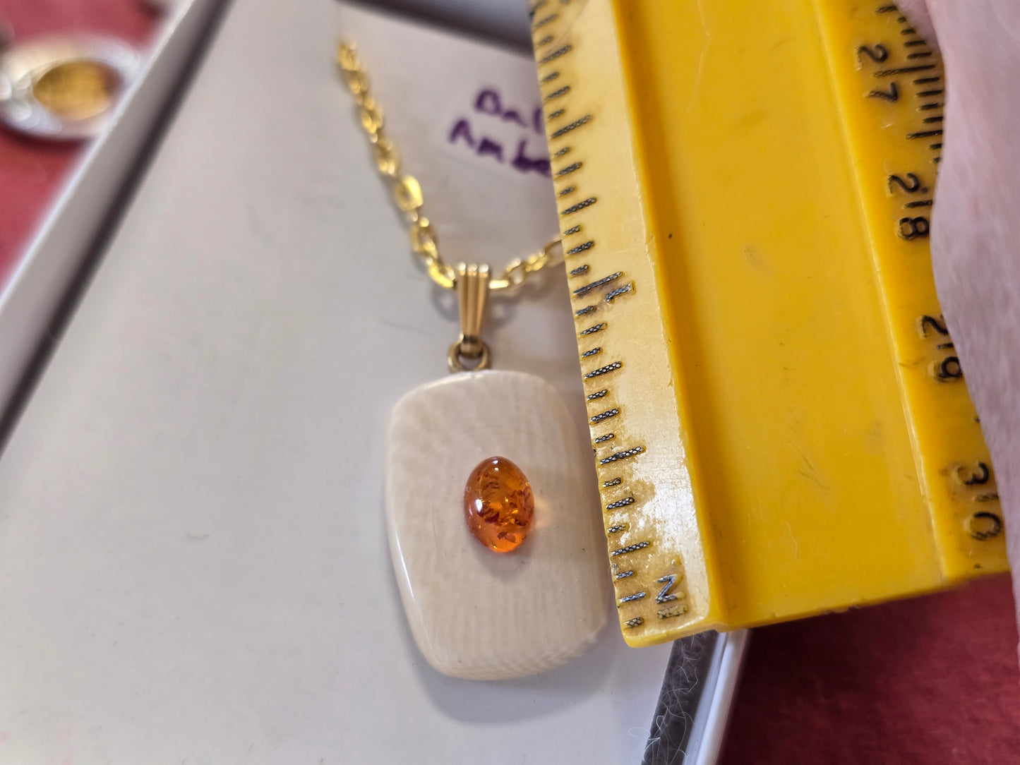 Baltic Amber and Fossil Mammoth Ivory Necklace