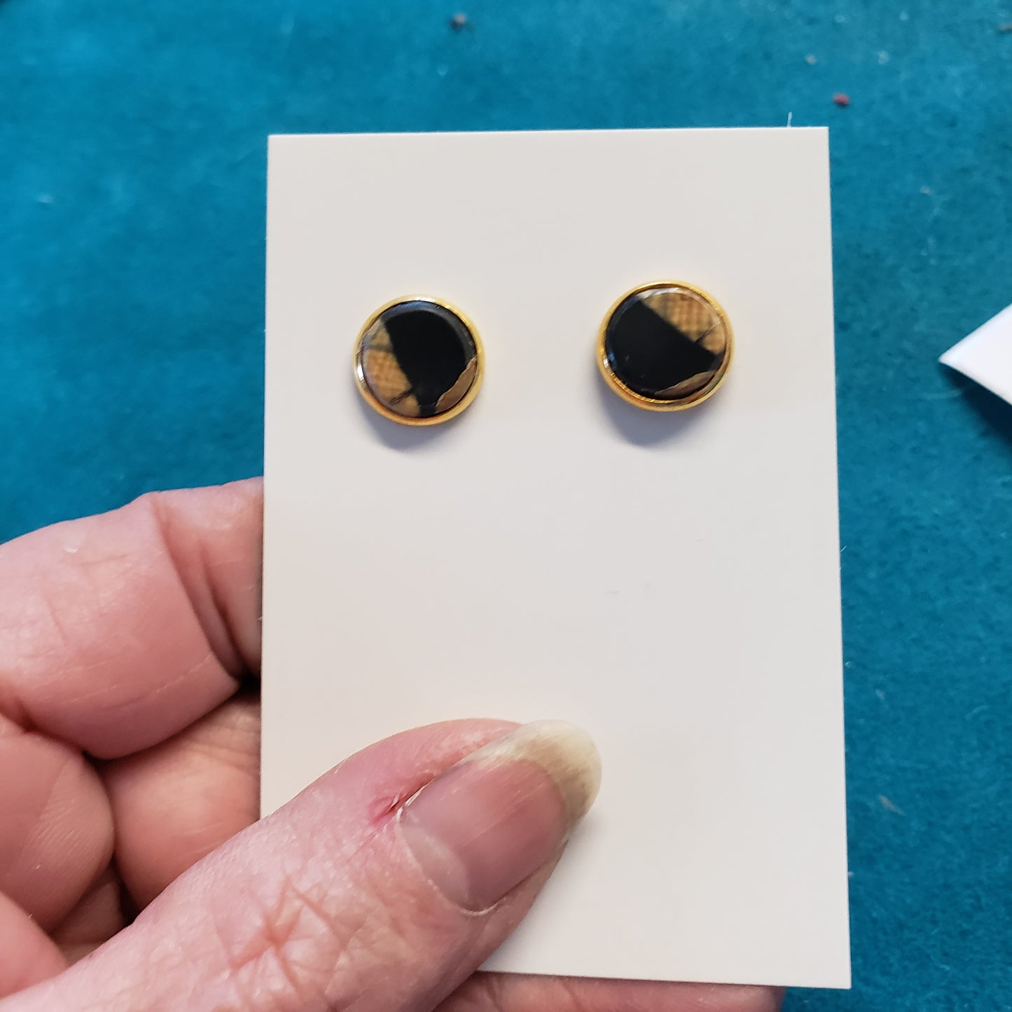 Fossil Mammoth Ivory Post Earrings