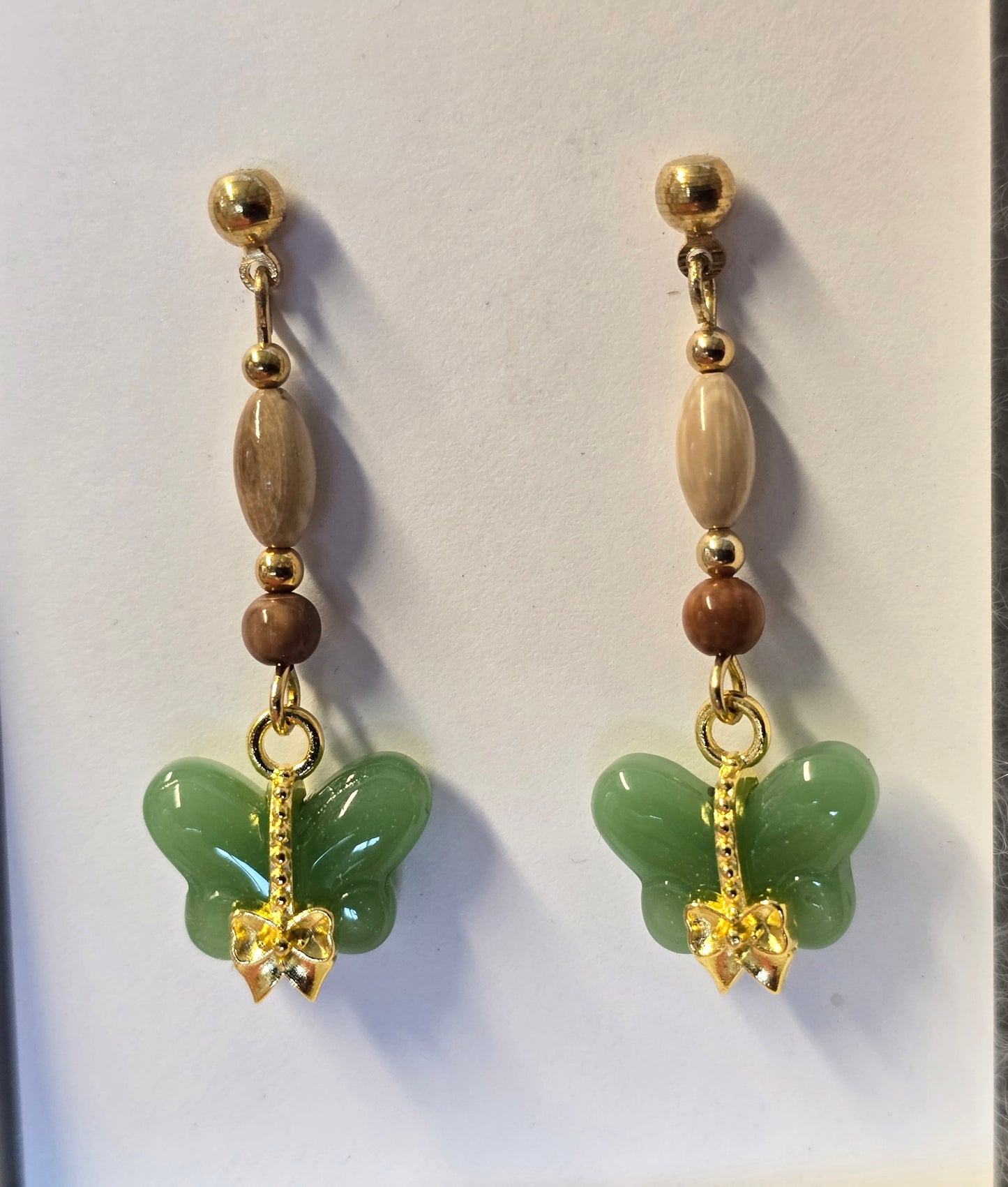 Jade and Mammoth Ivory Earrings