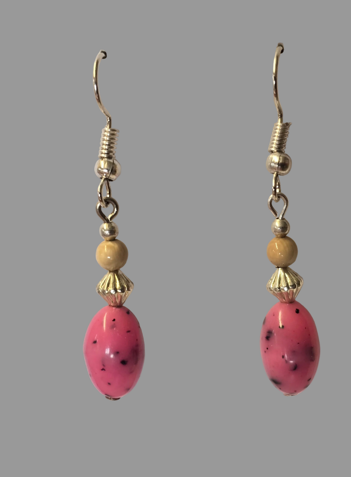 Rhodonite and Fossil Mammoths lvory Earrings