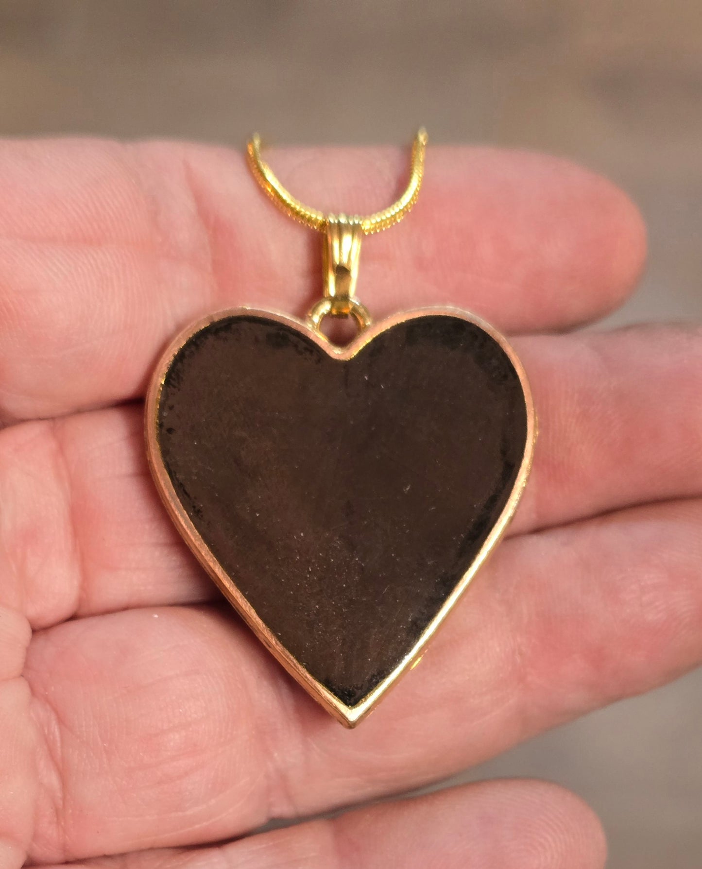 Fossil Mammoth Tooth Heart Necklace