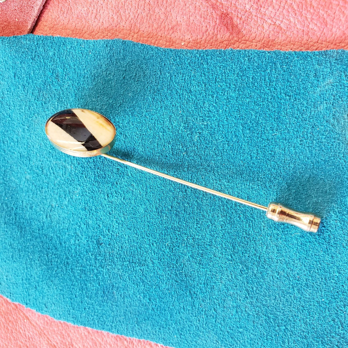Fossil Mammoth Ivory & Ebony Stick Pin