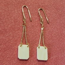 Load image into Gallery viewer, Long Golden Mammoth Ivory Earrings
