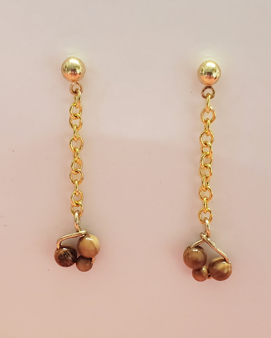 Siberian Mammoth Ivory Bead Earrings