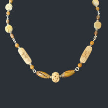Load image into Gallery viewer, Stunning Fossil Mammoth Ivory, Bone &amp; Jasper Necklace
