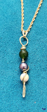 Load image into Gallery viewer, Jade &amp; Black Pearl Mammoth Ivory Necklace
