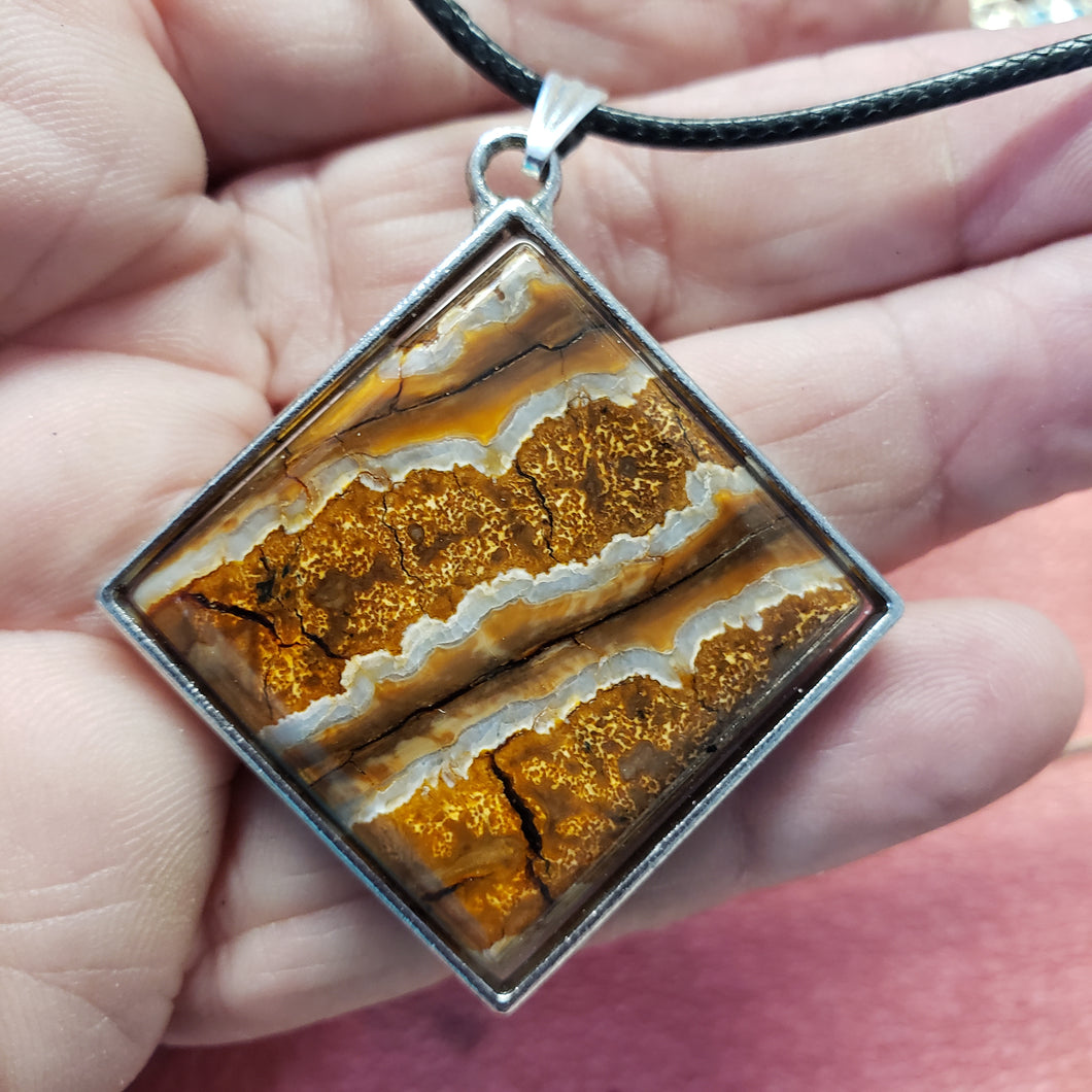 Brown Fossil Mammoth Tooth Necklace