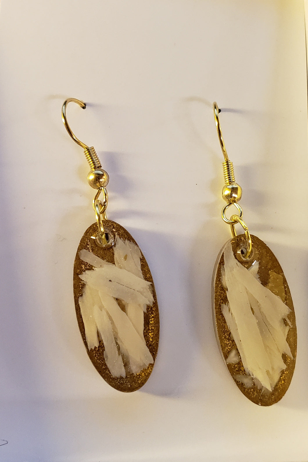 White Fossil Mammoth Ivory Earrings