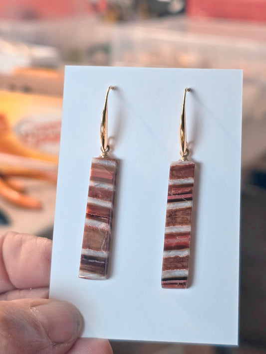 Fossil Mammoth Tooth Earrings-Rare