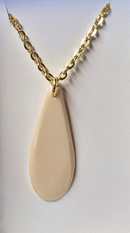 Simple Fossil Mammoth lvory Necklace