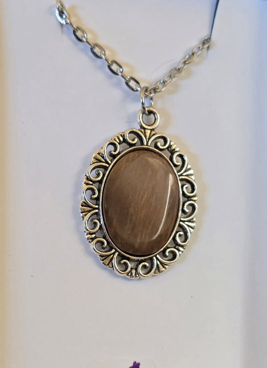 Fossil Mammoth Ivory Silver Necklace