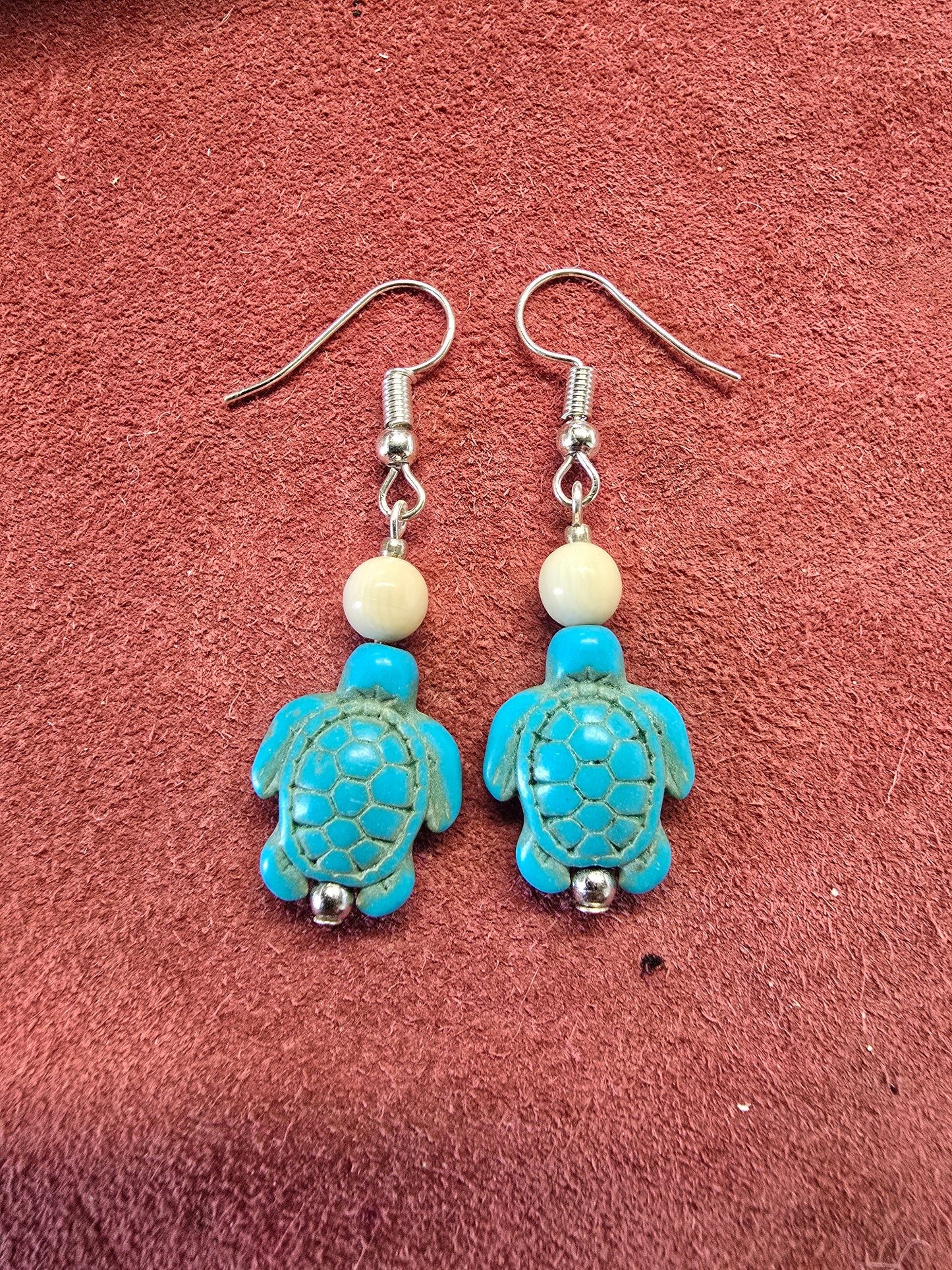Mammoth Ivory & Turquoise Earrings