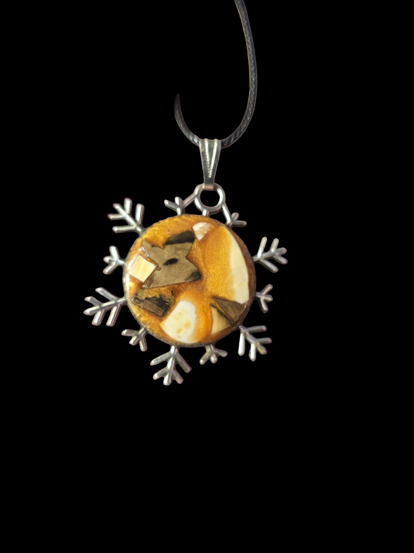 Fossil Mammoth Ivory Collage Necklace