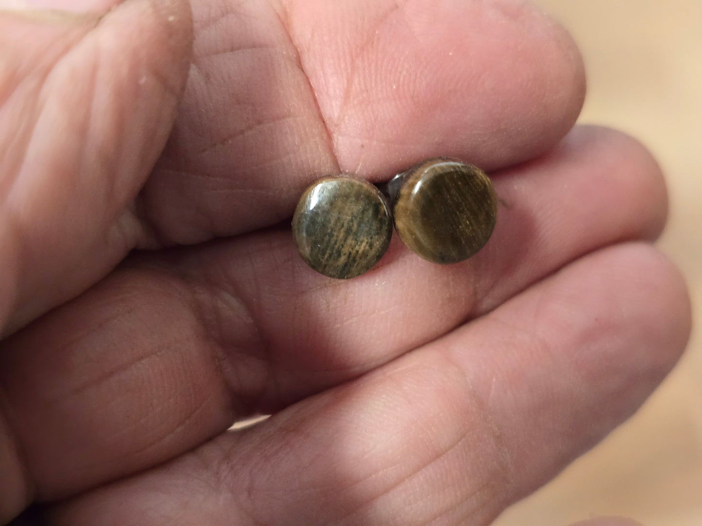 6mm Mastodon Ivory Stud Post Earrings in Silver
