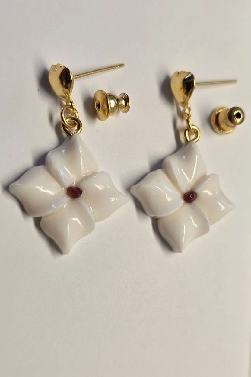 Hand Carved Bone & Montana Garnet Set
