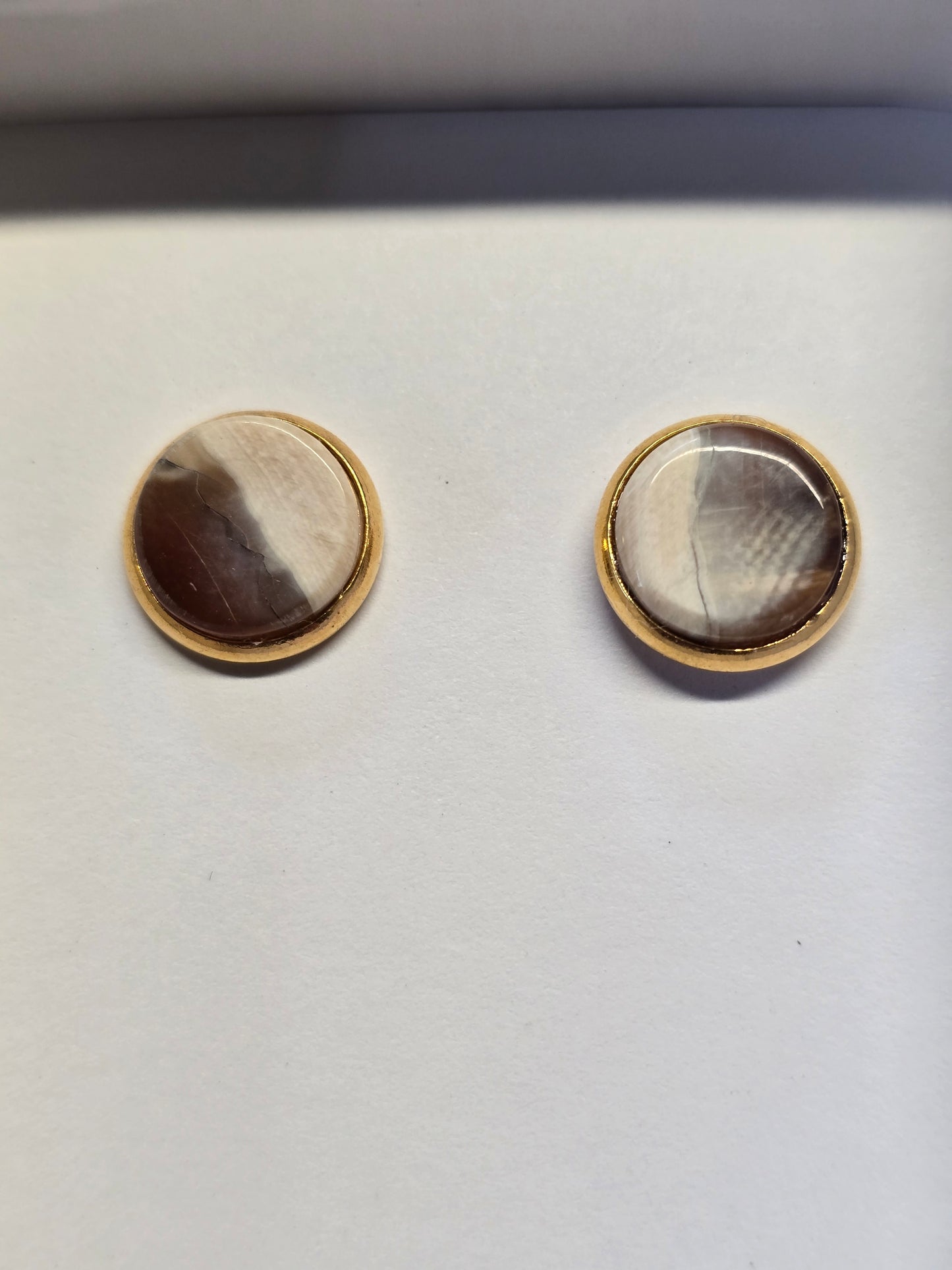 Fossil Mammoth Ivory Post Earrings