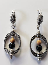 Load image into Gallery viewer, Oval Mammoth Ivory Gemstone Earrings
