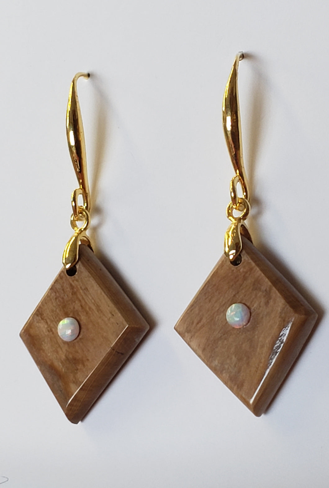 Opal & Mammoth Ivory Earrings