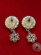 Load image into Gallery viewer, Flower Earrings from Fossil Mammoth Ivory
